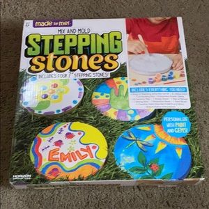 Mix and mold stepping stones
